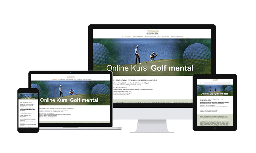 ONLINE KURS GOLF MENTAL: ERFOLG DURCH SELBSTMANAGEMENT ONLINE KURS GOLF MENTAL: ERFOLG DURCH SELBSTMANAGEMENT